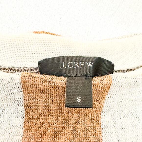 J. Crew 100% Merino Wool Striped Short Sleeve Sweater Top Size Small - Picture 3 of 7